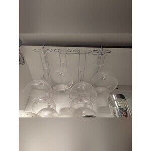 New, Unused The Container Store Chrome Undershelf Stemware Rack - Chrome
